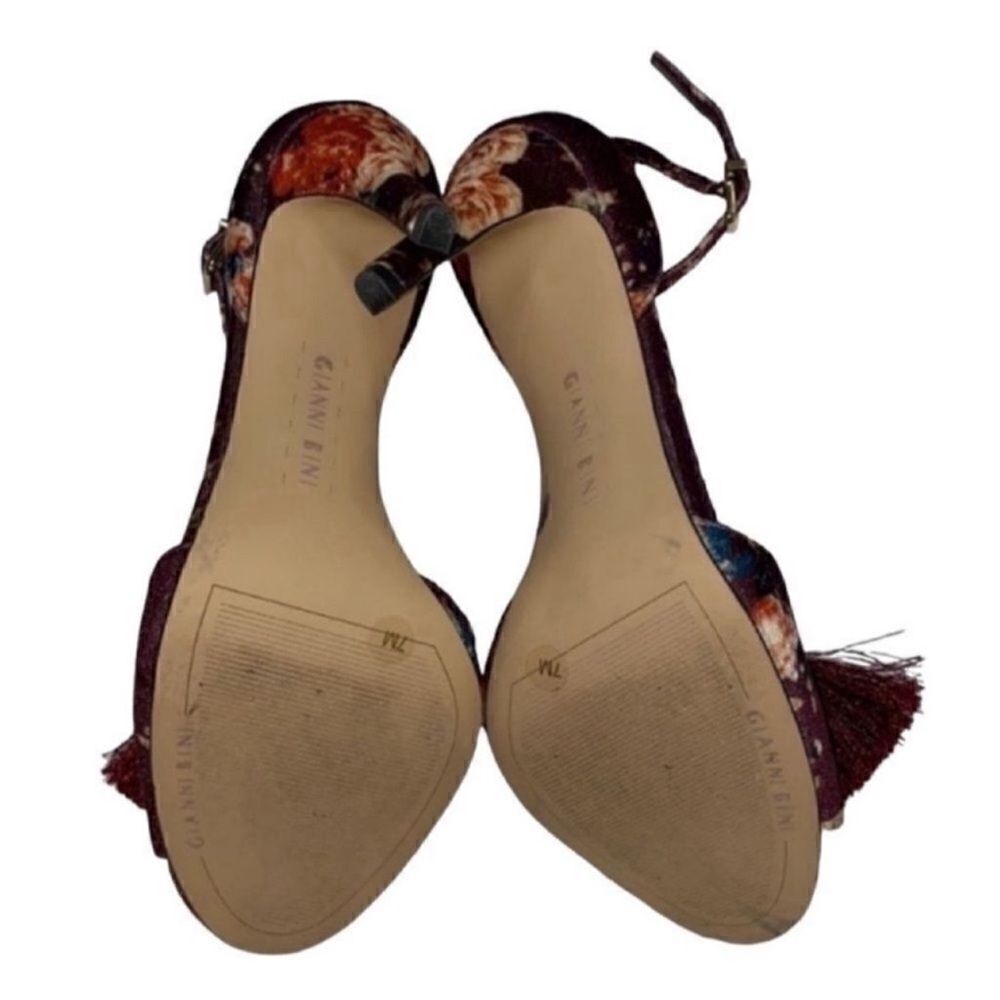 Gianni Bini Floral Print Burgundy Suede Open Toe
Pumps(Size 7) - Picture 9 of 9